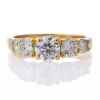 18ct Yellow Gold, Traditional, 0.90ct / 1.12ct Diamond Five Stone Ring, GIA certified
