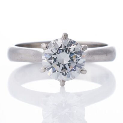 Partridge Jewellers, Platinum, Modern, 1.52ct Diamond Solitaire Ring