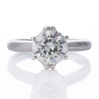 18ct White Gold, Traditional, 2.00ct Diamond Solitaire Ring