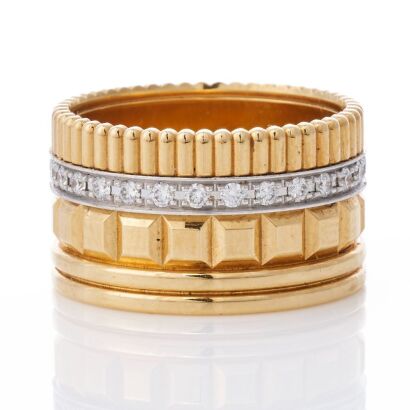 Boucheron, 18ct Yellow / White Gold, Quatre Radiant Edition 0.51ct Diamond Ring - Near new