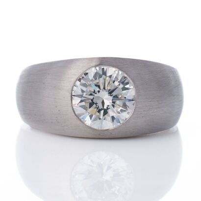 14ct White Gold, 1.88ct Diamond Solitaire Ring
