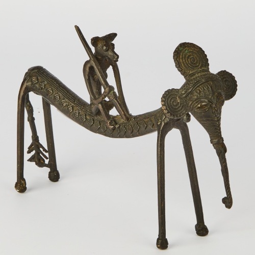 A Bronze Alloy Horse and Rider, Cameroon