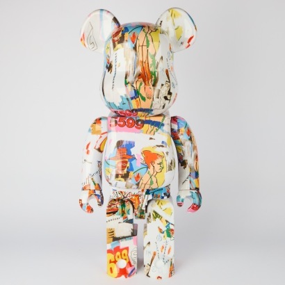 A bearbrick andy warhol x jean-michel basquiat 1000%