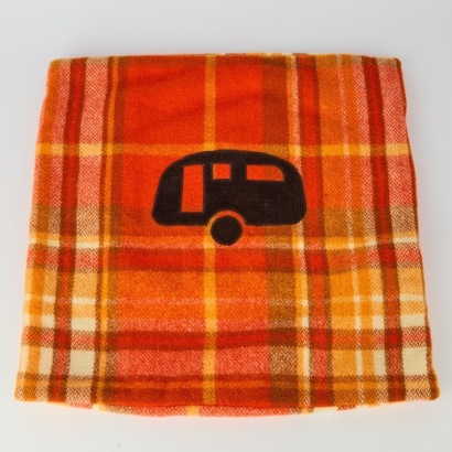 A Vintage Pure Wool Caravan Cushion