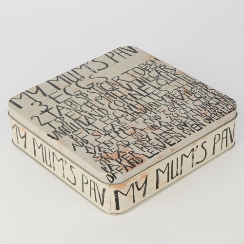 A Dick Frizzell "Overnight Success "Mums pav" Biscuit Tin