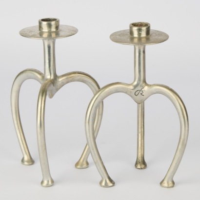 A Pair of Stephane Rondel Candle Holders