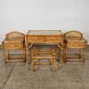 A Four Mid-Century Rattan Set