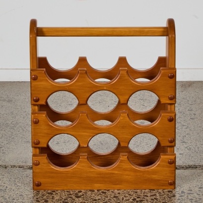 A Solid Rimu Vintage Wine Bottle Holder