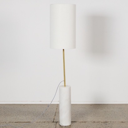 A Marble Plinth Floor Lamp