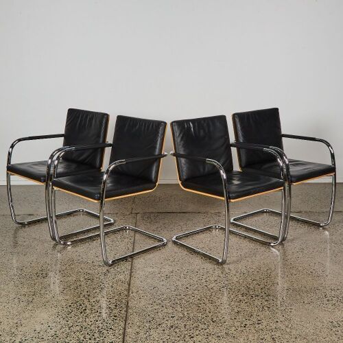 A Set of Four S60 Cantilever Chairs by Glen Oliver Loew for Thonet