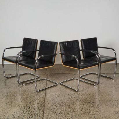 A Set of Four S60 Cantilever Chairs by Glen Oliver Loew for Thonet