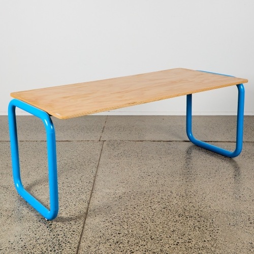 A Plywood Tubular Steel Desk