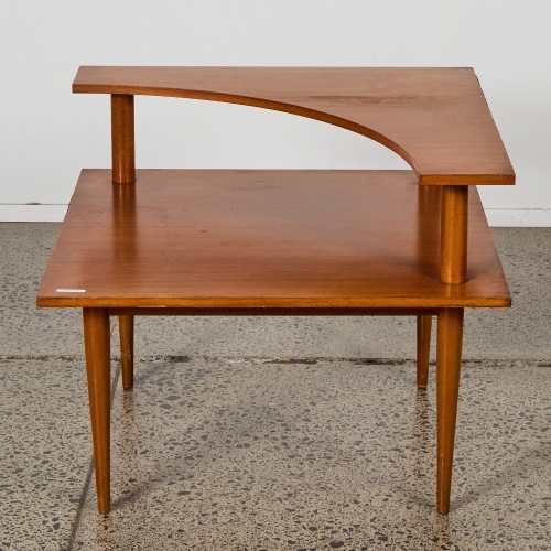 A Mid Century Parker 2-Tier Corner Table