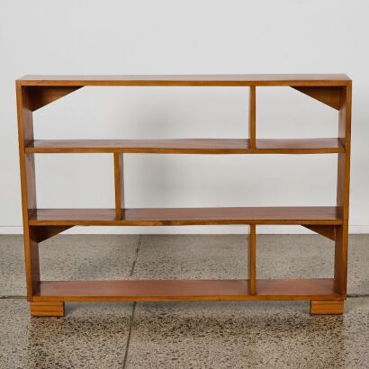 A Mid-Century Solid Mahogany Bookshelf