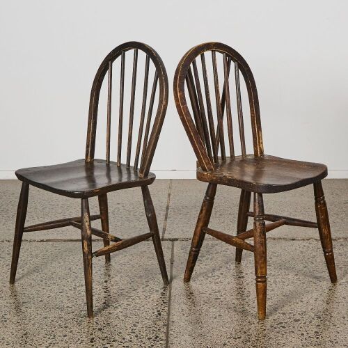 A Pair of Mismatched Ercol Windsor Chairs
