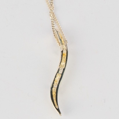 A 925 Silver Cornicello Necklace