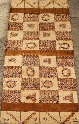 A Very Large Handpainted Tapa Cloth