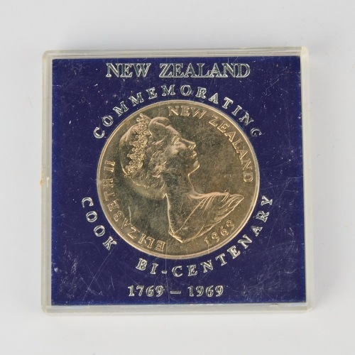 A New Zealand Commemorating Cook Bi-Centenary Coin (1769-1969)