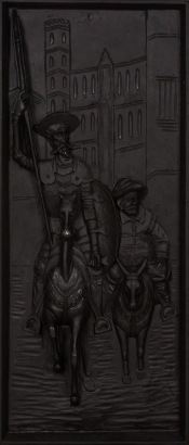 A Vintage 3D Artwork of Don Quixote and Sancho Panza