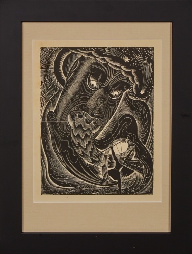 E MERVYN TAYLOR Magical Wooden Head