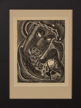 E MERVYN TAYLOR Magical Wooden Head