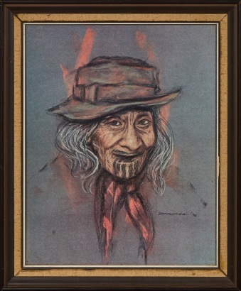 A Reproduction Print of Te Karu Mohiti Wilson by Kristin Zambucka, 1970