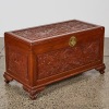 A Chinese 20th Century Carved Dragon-Motif Camphorwood Chest - 3