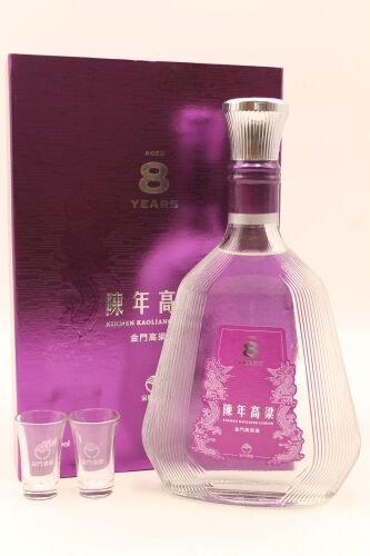 1) Kinmen Kaoliang Liquor Aged 8 Years, Taiwan, 56% ABV, 600ml (GB) 金門陳年高粱