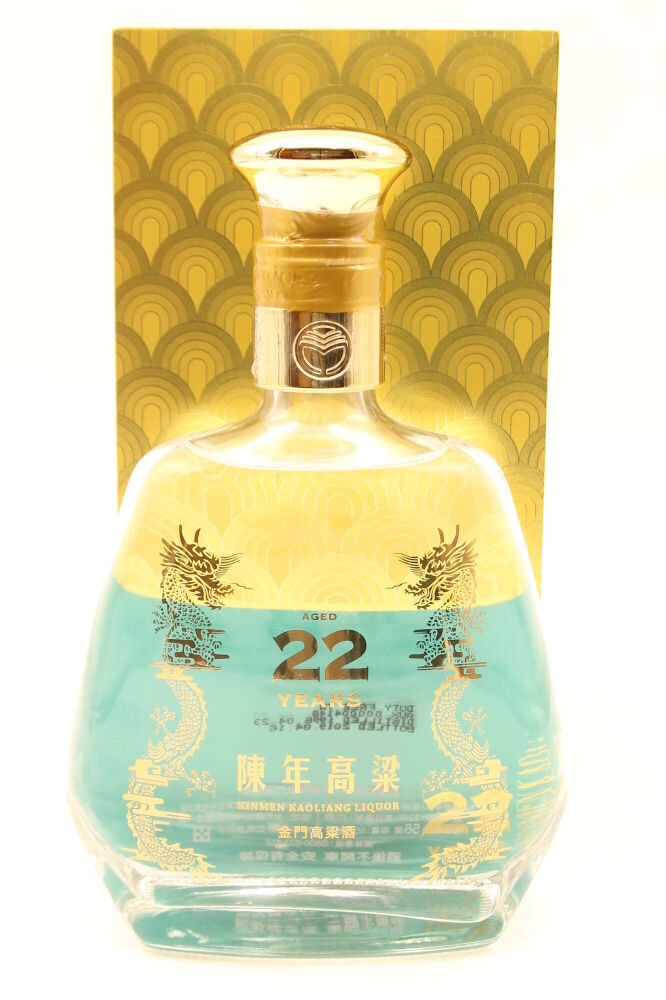 1) Kinmen Kaoliang Liquor Aged 22 Years, Taiwan, 56% ABV, 600ml (GB) 金門陳年高粱 22年