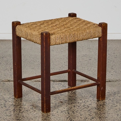 A Wooden Antique Rope Stool
