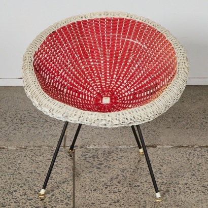 A Red John Crichton Blind Foundation Satellite Chair, 1950s