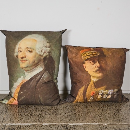 Two Pillows with Portraits