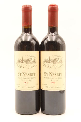 (2) 2010 St Nesbit Cabernet Merlot Petit Verdot, Auckland