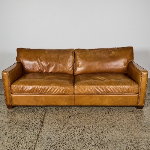 A Viscount William Leather Sofa by Timothy Oulton
