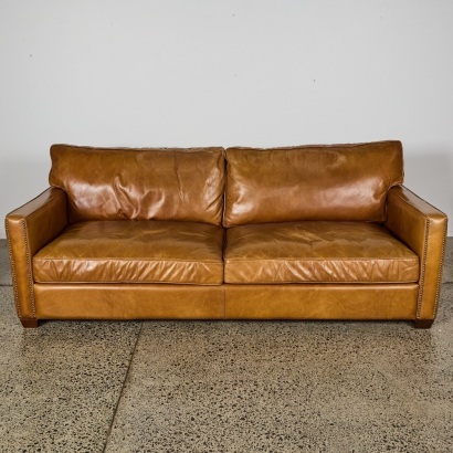 A Viscount William Leather Sofa by Timothy Oulton