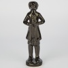 A Black Ceramic Standing Dog Ornament