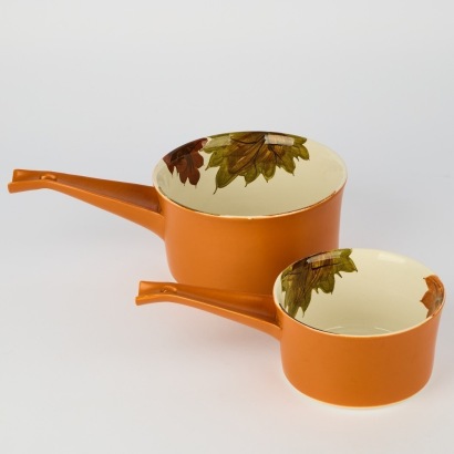 A Pair of Vintage Oven King Porcelain Pots, Italy