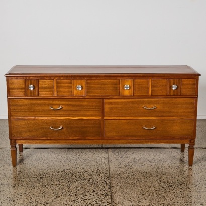A Mid-Century Mahogany Lowboy