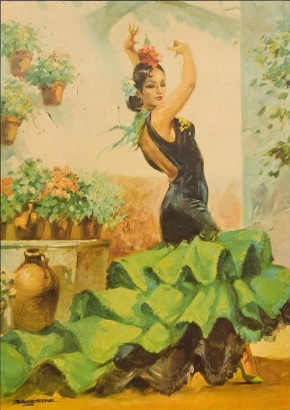 A Vintage Flamenco Dancer Print