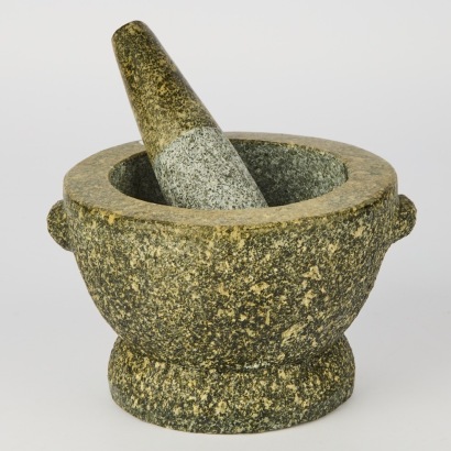 A Large Heavy Granite Mortar and Pestle