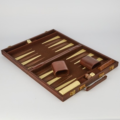 A Vintage Backgammon Set, Complete