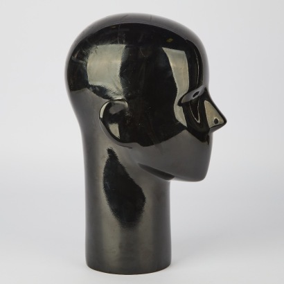 A Modernist Black Acrylic Bust