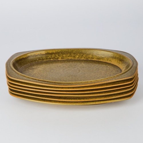 A Set of Six Temuka Serving Plates