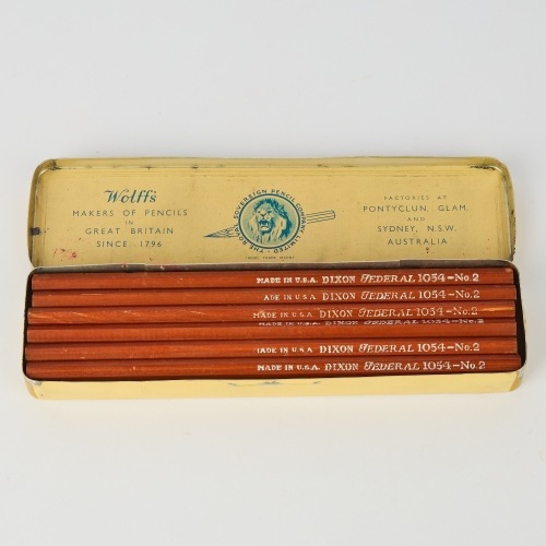 A Set of 12 Dixon Feral 1054 No. 2 Pencils, U.S.A