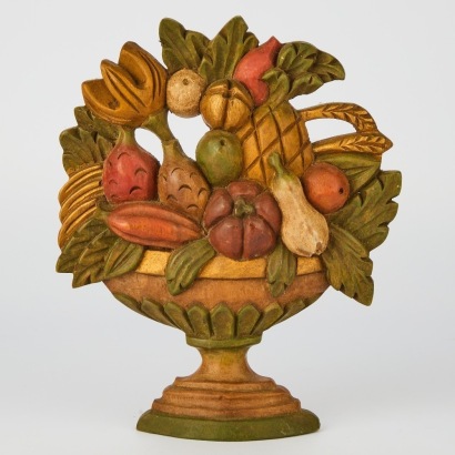 A Vintage Carved Wood Wall Hanging