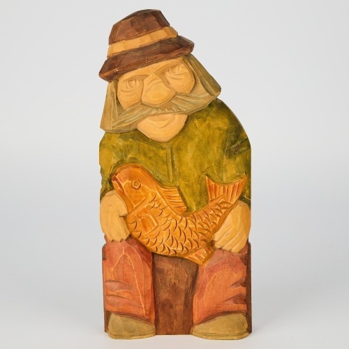 A Polish Folk Art Wood Carving