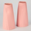 A Pair of Ceramic Paper-Wrap Vases
