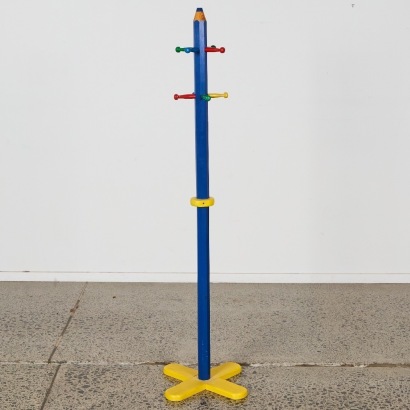 A Vintage 80s Coloured Pencil Coat Stand