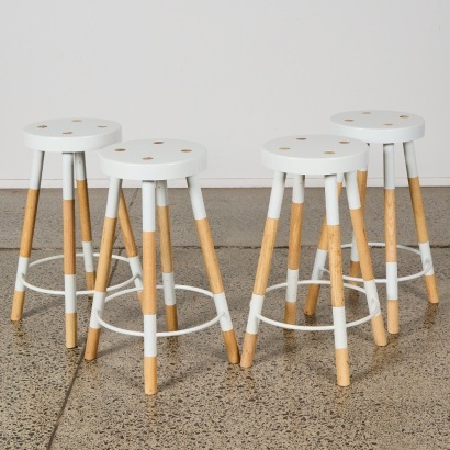 A Set of Four Tim Webber Design Y Stools