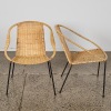 A Pair of Sixties Cane and Metal Chairs - 2
